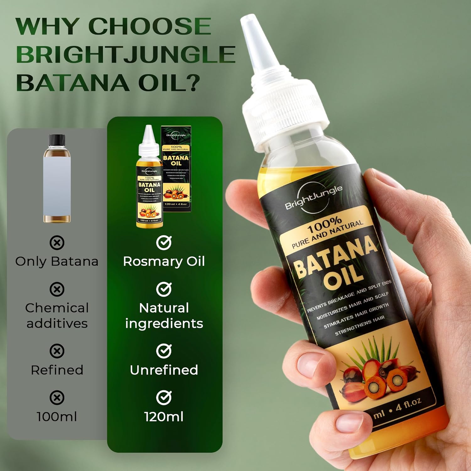 Premium Batana Oil for Hair Care - 100% Pure Organic - 120ml / 4 Fl Oz | Premium Aceite de Batana with Pleasant Aroma | Easy Application Premium Batana Oil for Hair Care - 100% Pure Organic - 120ml / 4 Fl Oz | Premium Aceite de Batana with Pleasant Aroma | Easy Application