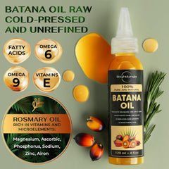 Premium Batana Oil for Hair Care - 100% Pure Organic - 120ml / 4 Fl Oz | Premium Aceite de Batana with Pleasant Aroma | Easy Application