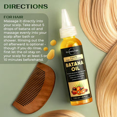 Premium Batana Oil for Hair Care - 100% Pure Organic - 120ml / 4 Fl Oz | Premium Aceite de Batana with Pleasant Aroma | Easy Application