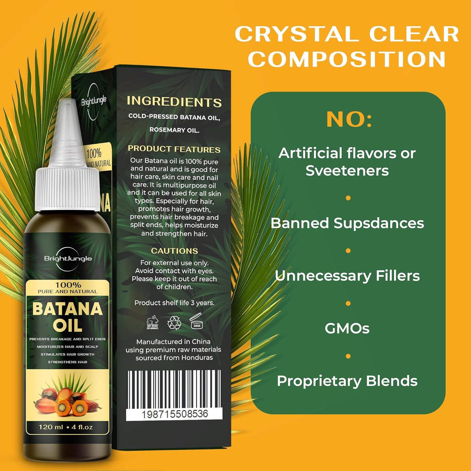 Premium Batana Oil for Hair Care - 100% Pure Organic - 120ml / 4 Fl Oz | Premium Aceite de Batana with Pleasant Aroma | Easy Application Premium Batana Oil for Hair Care - 100% Pure Organic - 120ml / 4 Fl Oz | Premium Aceite de Batana with Pleasant Aroma | Easy Application