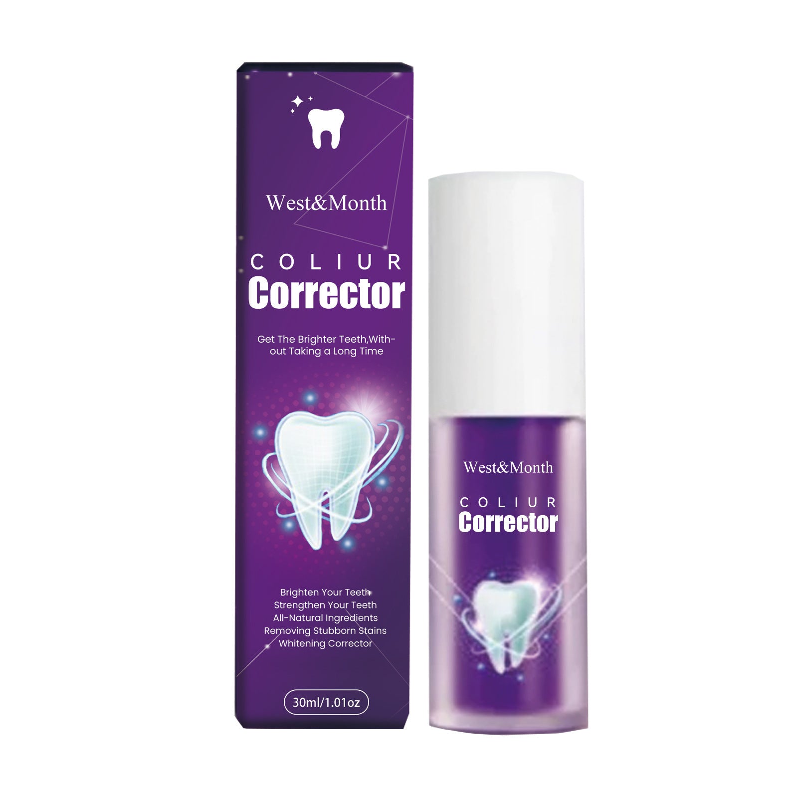 West&Month Purple Whitening Toothpaste Clean Stains Oral Odor Care Gums Whitening Teeth Toothpaste West&Month Purple Whitening Toothpaste Clean Stains Oral Odor Care Gums Whitening Teeth Toothpaste