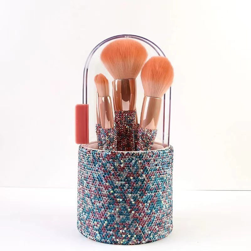 Light Luxury Diamond-embedded Makeup Brush Set 8 High-end Makeup Brushes Suit Light Luxury Diamond-embedded Makeup Brush Set 8 High-end Makeup Brushes Suit