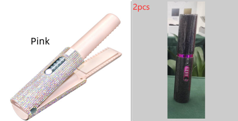 2-In-1 Electric USB Hair Straightening Brush Straightener Brush Multifunctional Comb Straightening Styler Hair Curler 2-In-1 Electric USB Hair Straightening Brush Straightener Brush Multifunctional Comb Straightening Styler Hair Curler
