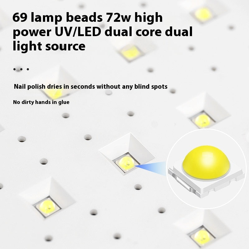 For Nail Beauty Shop 69 Lamp Beads High Power With Hand Pillow Hands Phototherapy Machine For Nail Beauty Shop 69 Lamp Beads High Power With Hand Pillow Hands Phototherapy Machine