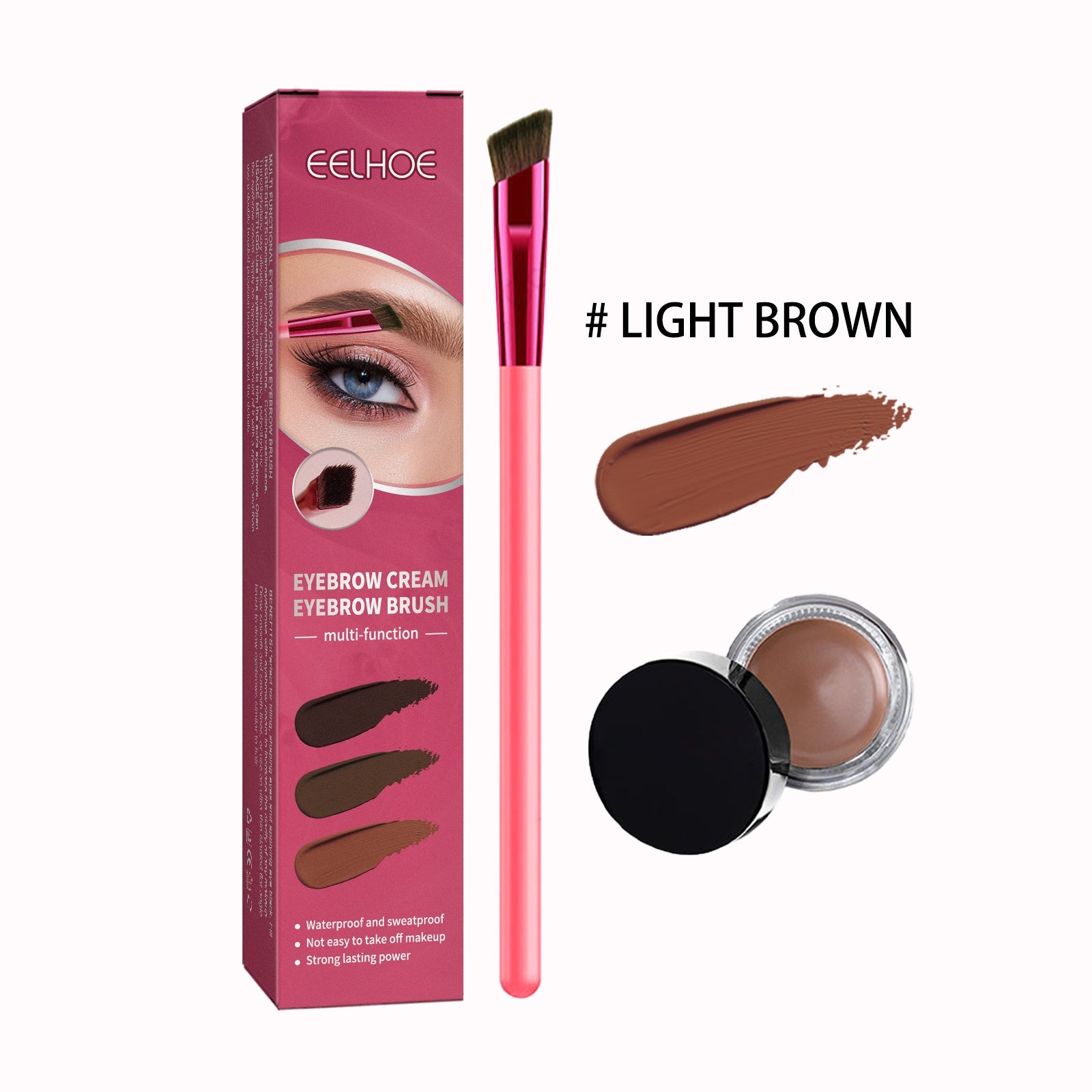 EELHOE Multi-functional Eyebrow Brush Set For Filling, Shaping, And Coloring Smooth Eyebrows Makeup Kit EELHOE Multi-functional Eyebrow Brush Set For Filling, Shaping, And Coloring Smooth Eyebrows Makeup Kit