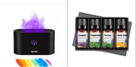 Aroma Diffuser With Flame Light Mist Humidifier Aromatherapy Diffuser With Waterless Auto-Off Protection For Spa Home Yoga Office Aroma Diffuser With Flame Light Mist Humidifier Aromatherapy Diffuser With Waterless Auto-Off Protection For Spa Home Yoga Office