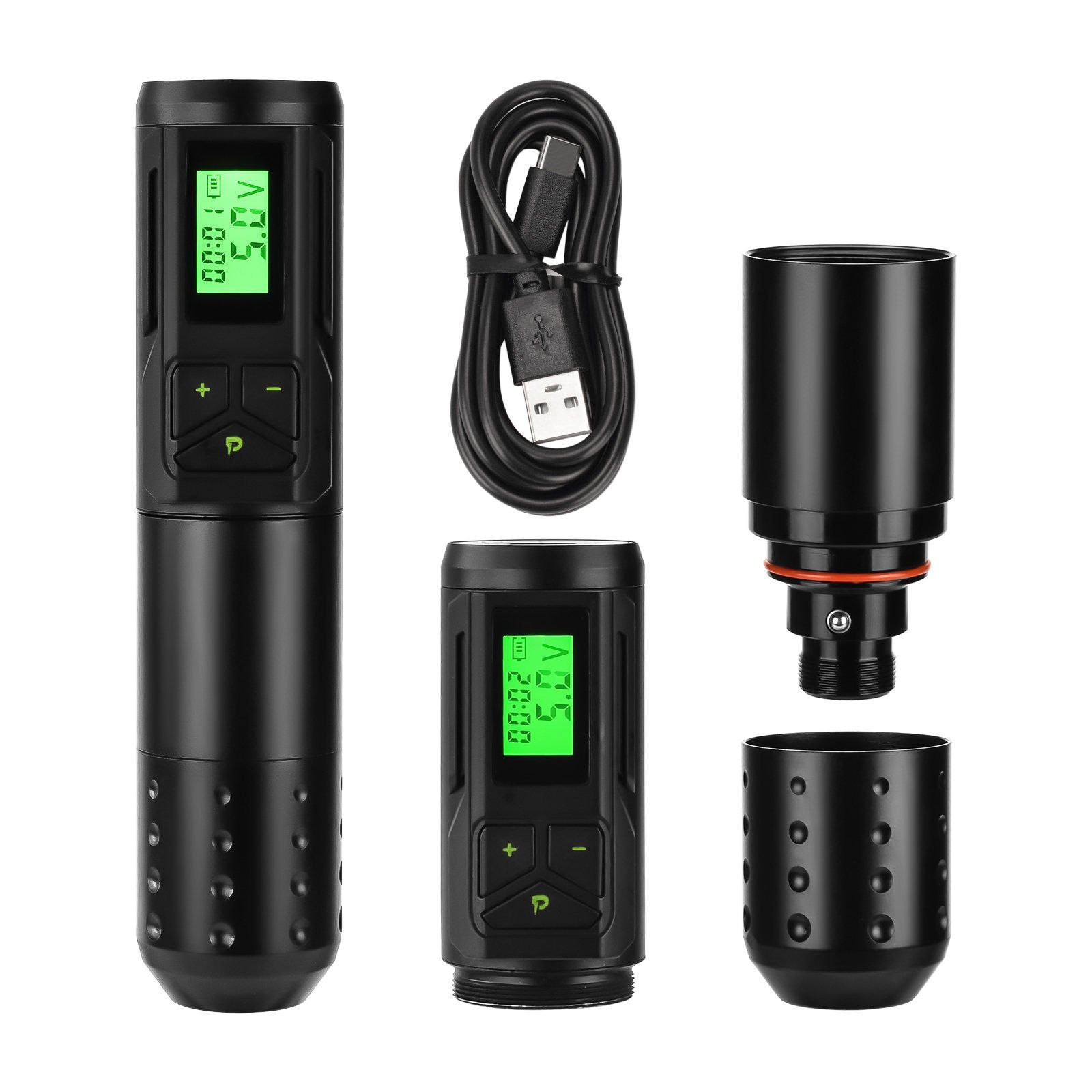 Black Poor Qi Adjustable Radio Source Long Pen Motor Tattoo Machine Mini Tattoo Pen With USB Charging Cable Black Poor Qi Adjustable Radio Source Long Pen Motor Tattoo Machine Mini Tattoo Pen With USB Charging Cable