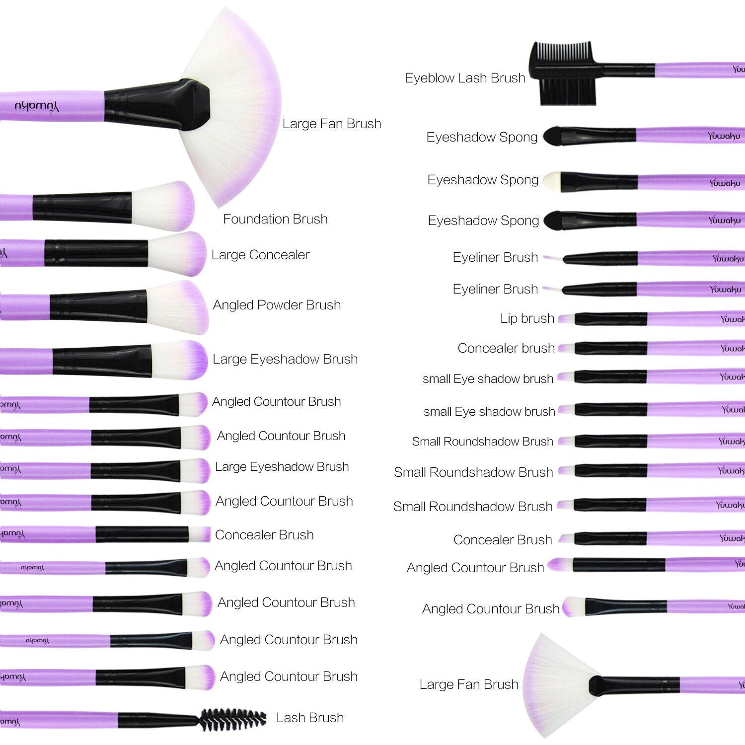32PCS Professional Make Up Brushes Set Cosmetic Tool Kabuki Makeup Luxury Bag UK 32PCS Professional Make Up Brushes Set Cosmetic Tool Kabuki Makeup Luxury Bag UK