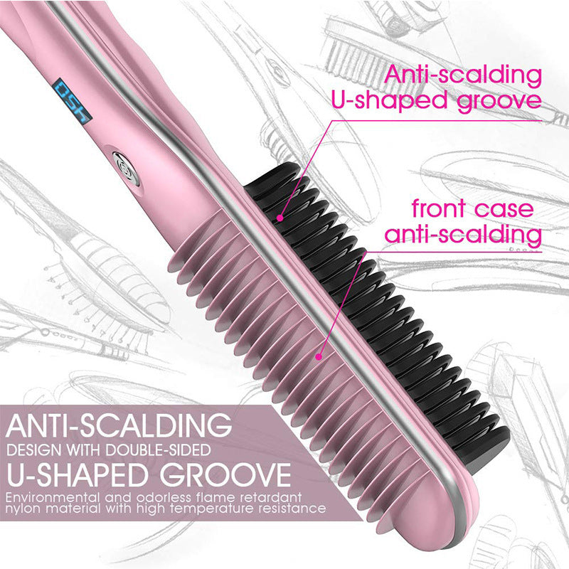 Hair Curler And Straightener Dual-use Straight Comb Electric Hair Straightener Hair Curler And Straightener Dual-use Straight Comb Electric Hair Straightener