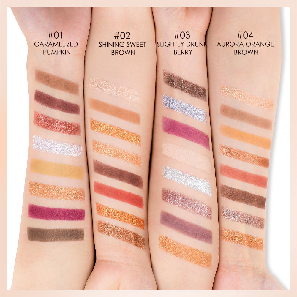 8-color Eyeshadow Palette High-gloss Trimming Blush Modification Mousse Texture Matte Earth Color 8-color Eyeshadow Palette High-gloss Trimming Blush Modification Mousse Texture Matte Earth Color