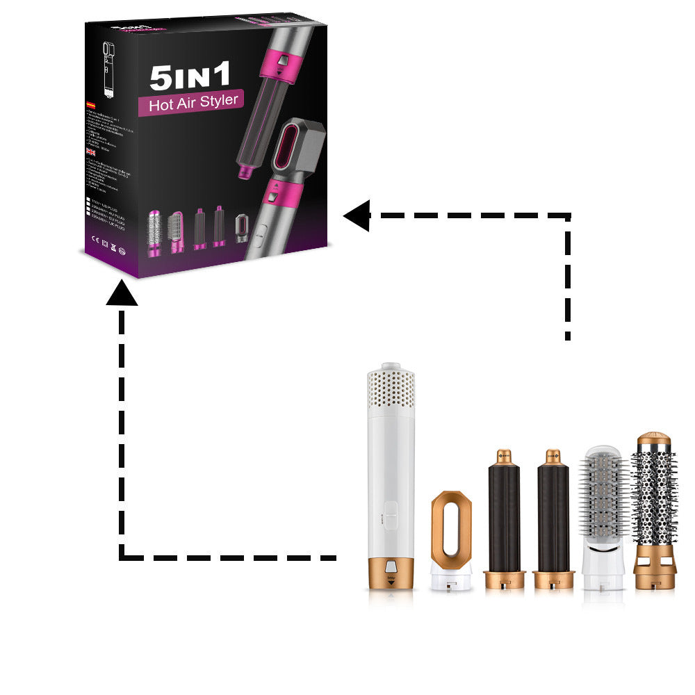 Cross-border Foreign Trade Popular Multi-functional Airy Curl Hot Air Comb Blowing Combs Hair Curler Straight Comb Hair Dryer Cross-border Foreign Trade Popular Multi-functional Airy Curl Hot Air Comb Blowing Combs Hair Curler Straight Comb Hair Dryer