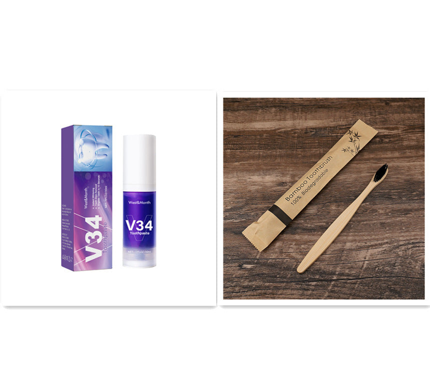 V34 Tooth Cleaning Mousse Whitening Teeth Care Gum Cleaning Oral Anti-yellow Tooth Stain Toothpaste V34 Tooth Cleaning Mousse Whitening Teeth Care Gum Cleaning Oral Anti-yellow Tooth Stain Toothpaste