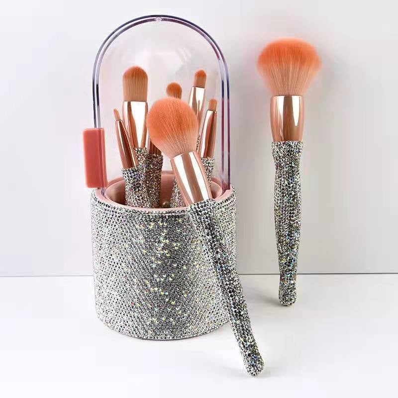Light Luxury Diamond-embedded Makeup Brush Set 8 High-end Makeup Brushes Suit Light Luxury Diamond-embedded Makeup Brush Set 8 High-end Makeup Brushes Suit