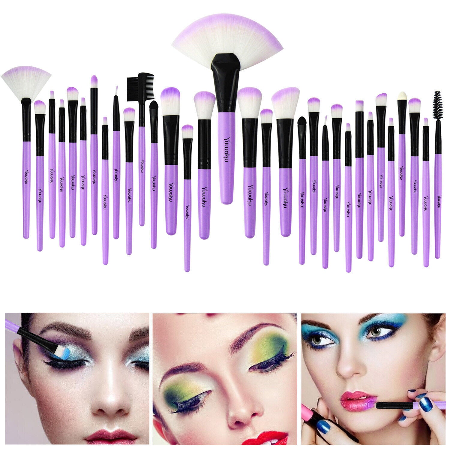 32PCS Professional Make Up Brushes Set Cosmetic Tool Kabuki Makeup Luxury Bag UK 32PCS Professional Make Up Brushes Set Cosmetic Tool Kabuki Makeup Luxury Bag UK