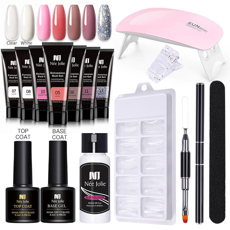 Popular 15ml Crystal Extended Glue Free Paper Cups Quick-drying Long-lasting Extended Glue Set Manicure Extended Glue Popular 15ml Crystal Extended Glue Free Paper Cups Quick-drying Long-lasting Extended Glue Set Manicure Extended Glue