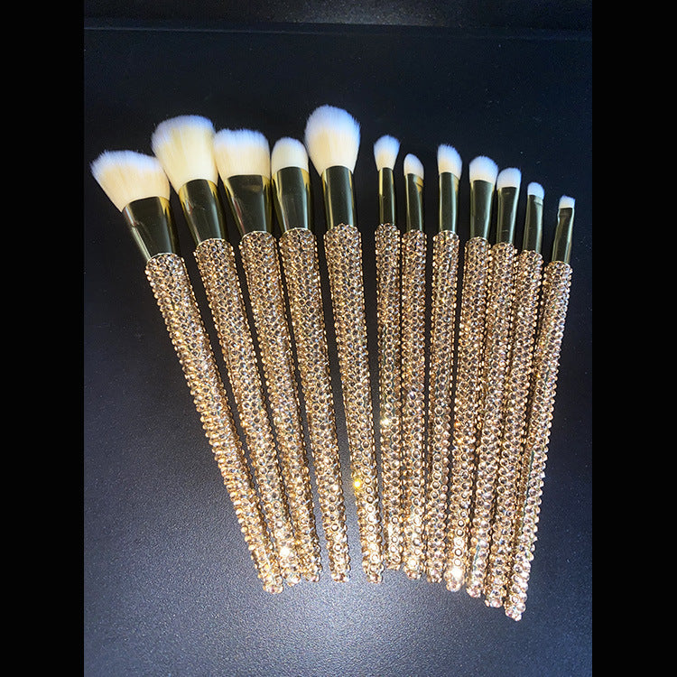 Diamond 12 Gems Makeup Beauty Tool Loose Powder Brush Repairing Concealer Brush Diamond 12 Gems Makeup Beauty Tool Loose Powder Brush Repairing Concealer Brush