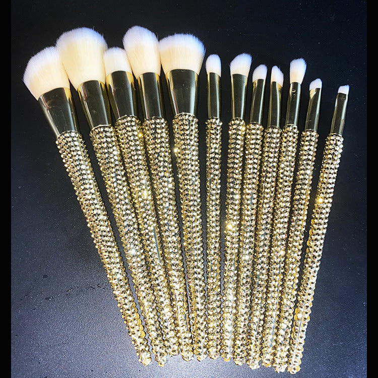 Diamond 12 Gems Makeup Beauty Tool Loose Powder Brush Repairing Concealer Brush Diamond 12 Gems Makeup Beauty Tool Loose Powder Brush Repairing Concealer Brush
