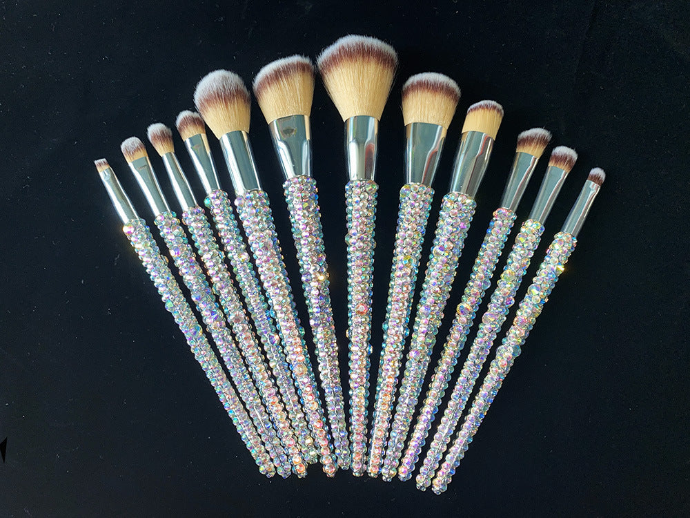 Diamond 12 Gems Makeup Beauty Tool Loose Powder Brush Repairing Concealer Brush Diamond 12 Gems Makeup Beauty Tool Loose Powder Brush Repairing Concealer Brush