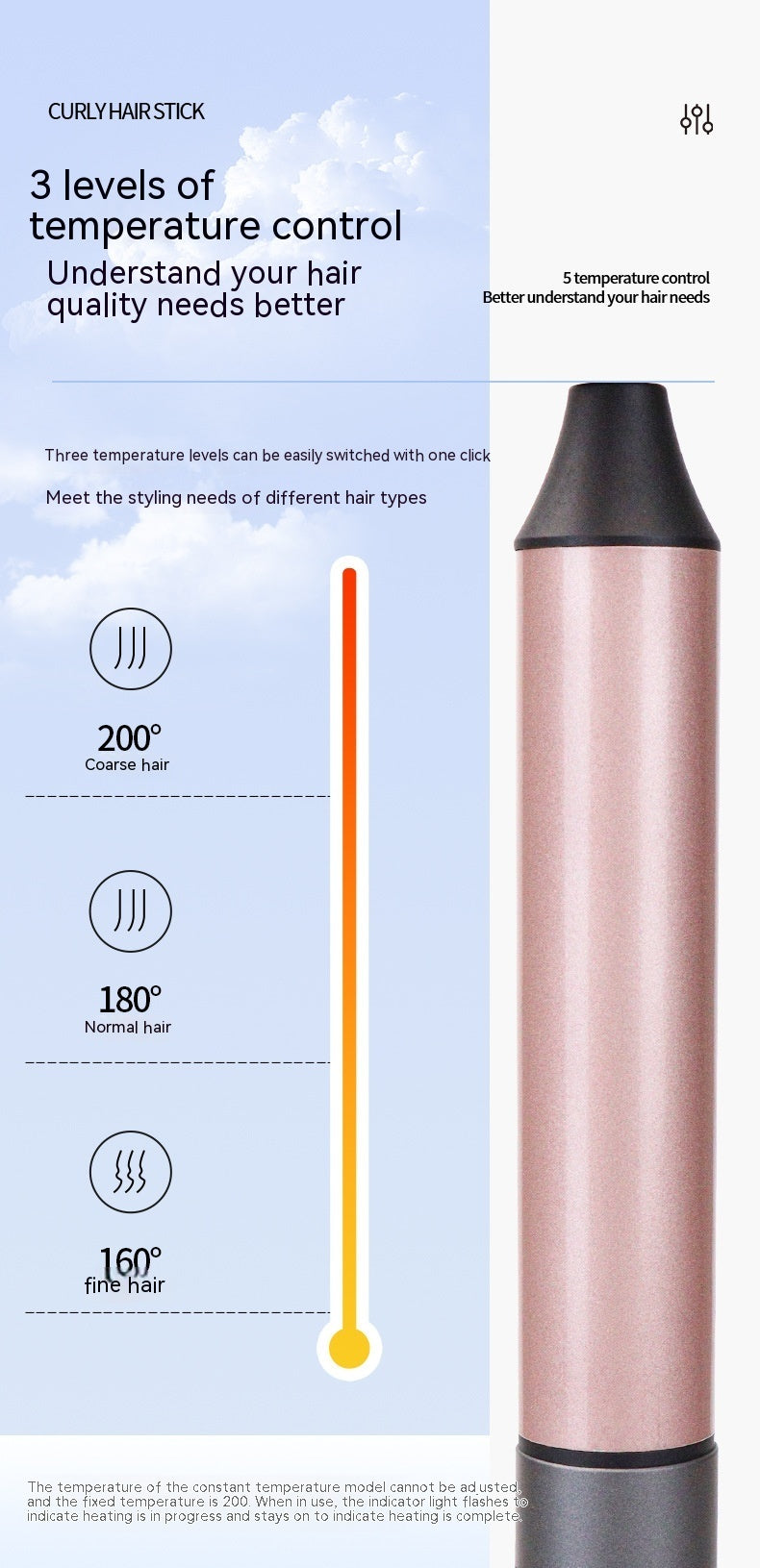Multi-functional Modeling Hair Curler Multi-gear Temperature Control Lasting Shaping Multi-functional Modeling Hair Curler Multi-gear Temperature Control Lasting Shaping