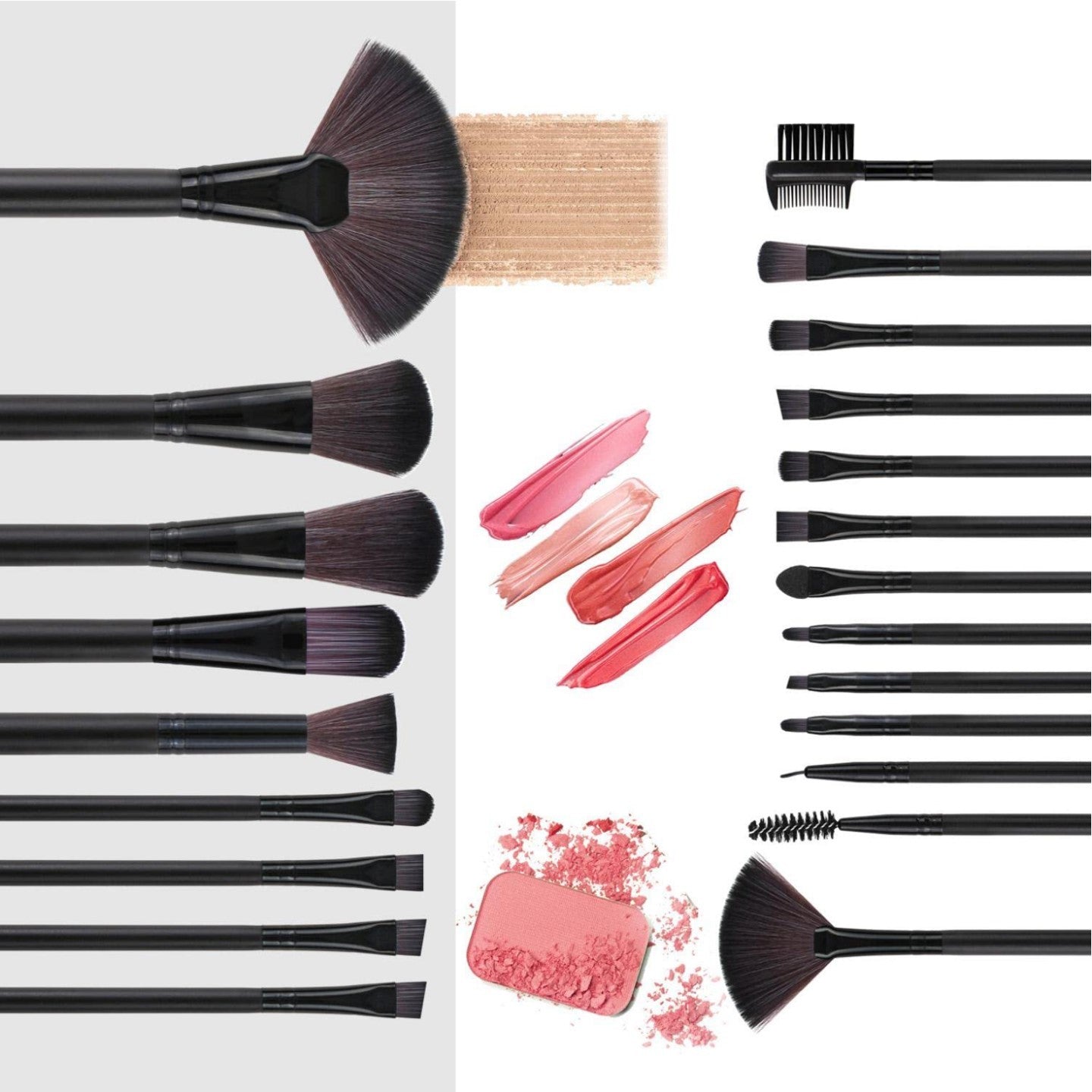 22 Piece Makeup Brush Set Professional Black Foundation Eyeshadow Brush With Storage Bag For Girls 22 Piece Makeup Brush Set Professional Black Foundation Eyeshadow Brush With Storage Bag For Girls