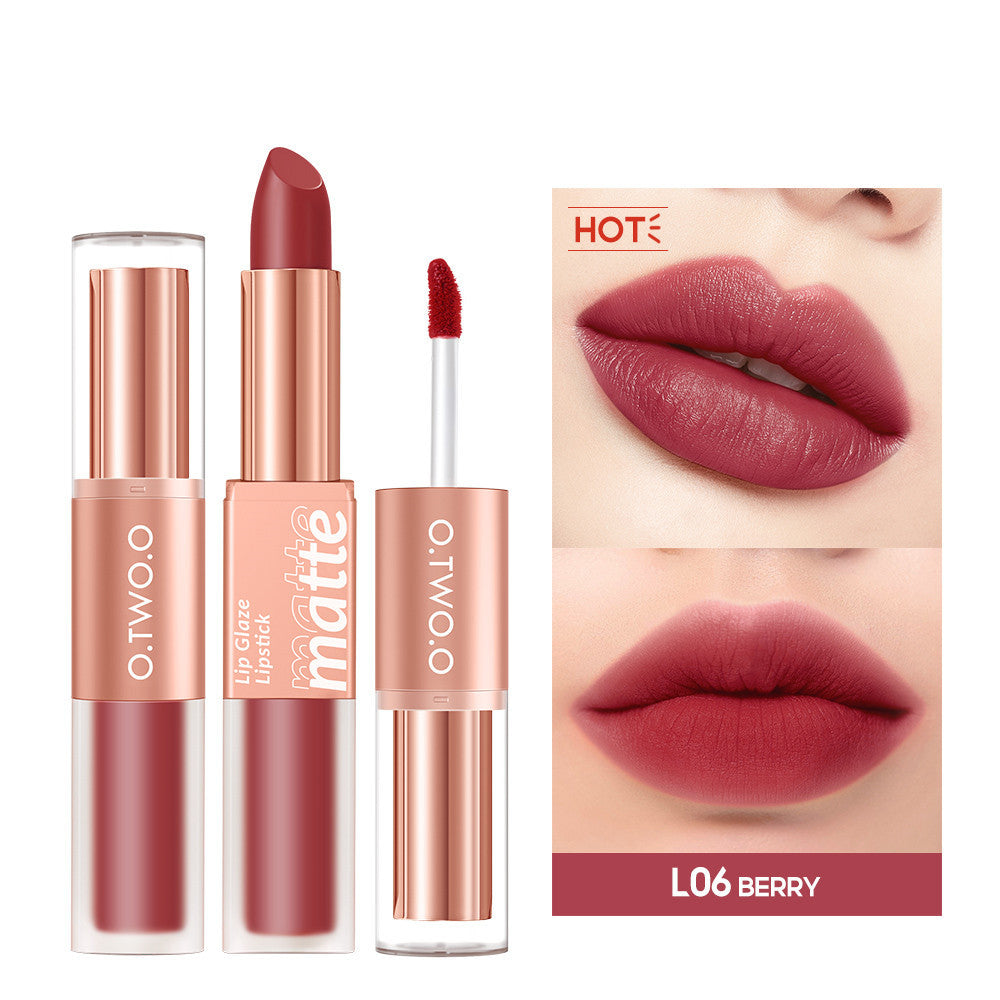 Lip Glaze Nude Milky Coffee Amber Pumpkin Cinnamon Milk Tea Double-headed Lipstick Lip Glaze Nude Milky Coffee Amber Pumpkin Cinnamon Milk Tea Double-headed Lipstick