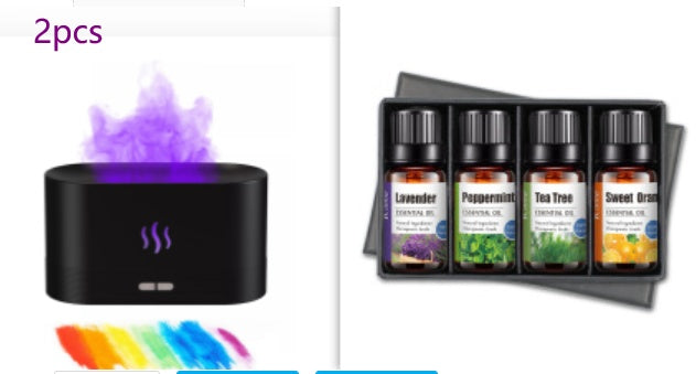 Aroma Diffuser With Flame Light Mist Humidifier Aromatherapy Diffuser With Waterless Auto-Off Protection For Spa Home Yoga Office Aroma Diffuser With Flame Light Mist Humidifier Aromatherapy Diffuser With Waterless Auto-Off Protection For Spa Home Yoga Office
