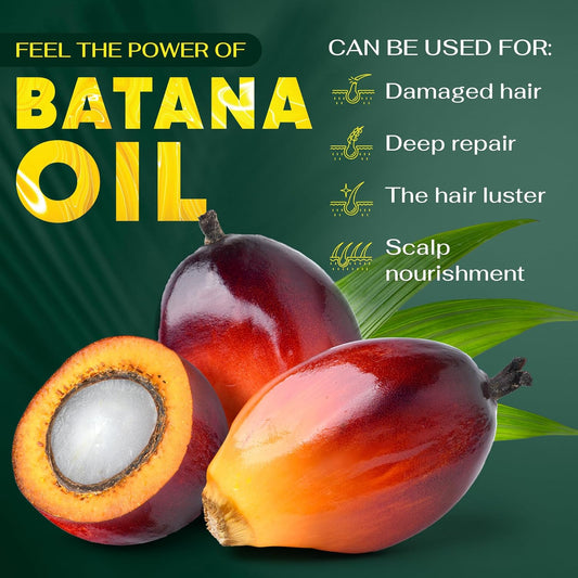 Batana Oil for Hair Growth — Dr. Sebi-Inspired 100% Pure & Organic Raw Batana Oil Prevent Hair Loss