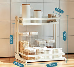 Kitchen Spice Rack Countertop Multi-layer Free Installation Device Rack Home Desktop