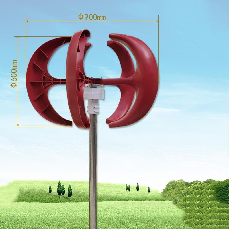 300W Red Lantern Shaped Miniature Wind Turbine Wind Generator Set