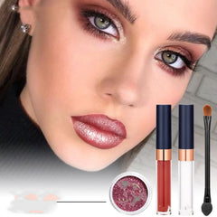 Glitter Lip Gloss Suit Cold Color Pallete