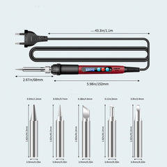 Constant Temperature Electric Soldering Iron Set Adjustable Temperature 60W Digital Display Internal Heat Welding