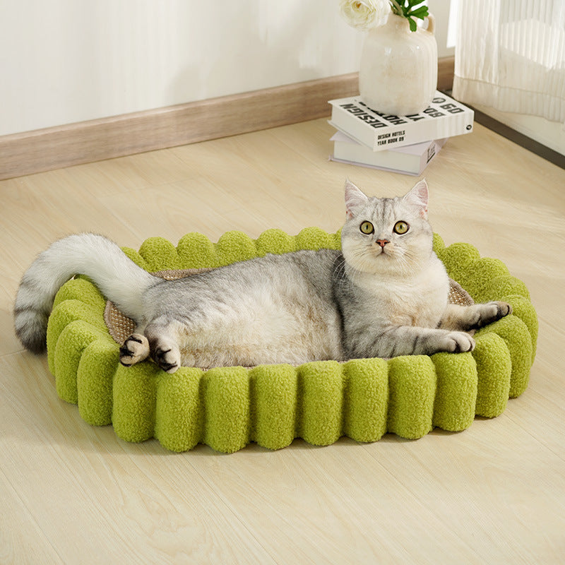 Oval Cat Scratch Pad Bowl Car Scratching Board Cat Nest Furniture Protector Cat Scratcher Cardboard Kitty Scratching Pad