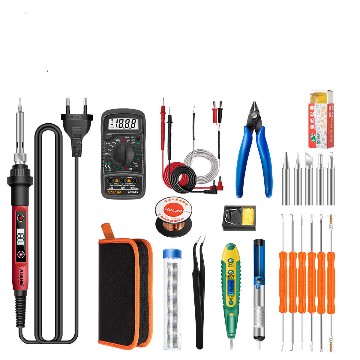 Constant Temperature Electric Soldering Iron Set Adjustable Temperature 60W Digital Display Internal Heat Welding