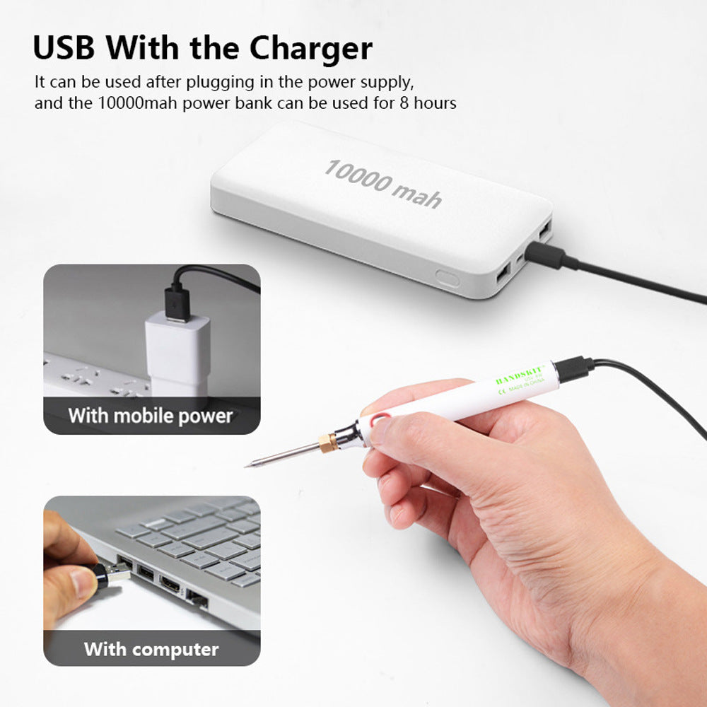 USB Charging Soldering Iron 5V 8W Adjustable Temper