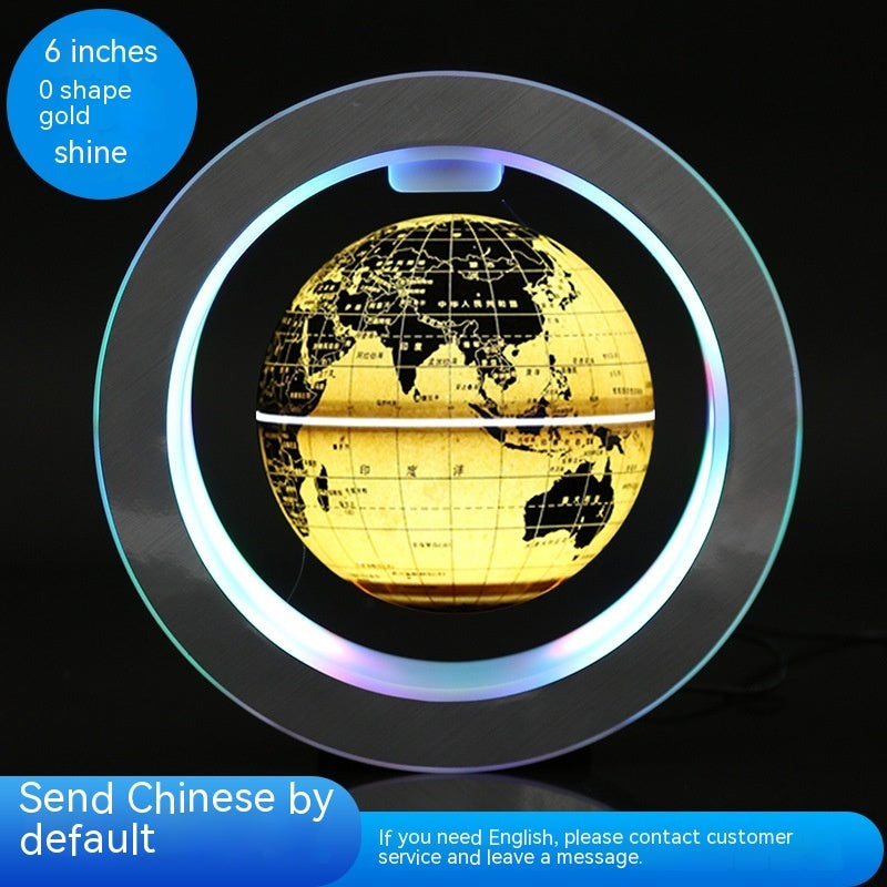 O-shaped Maglev Globe Luminous Self-rotating Ornaments