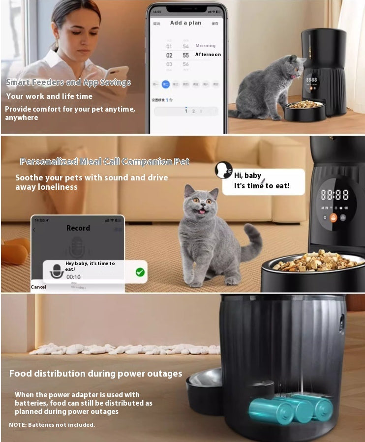 Intelligent Pet Feeder, Automatic Timing And Quantitative Remote Feeding Machine