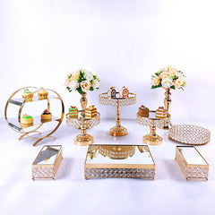 European Style Dessert Stand Set Tray Wrought Iron Dessert Display Stand Decoration