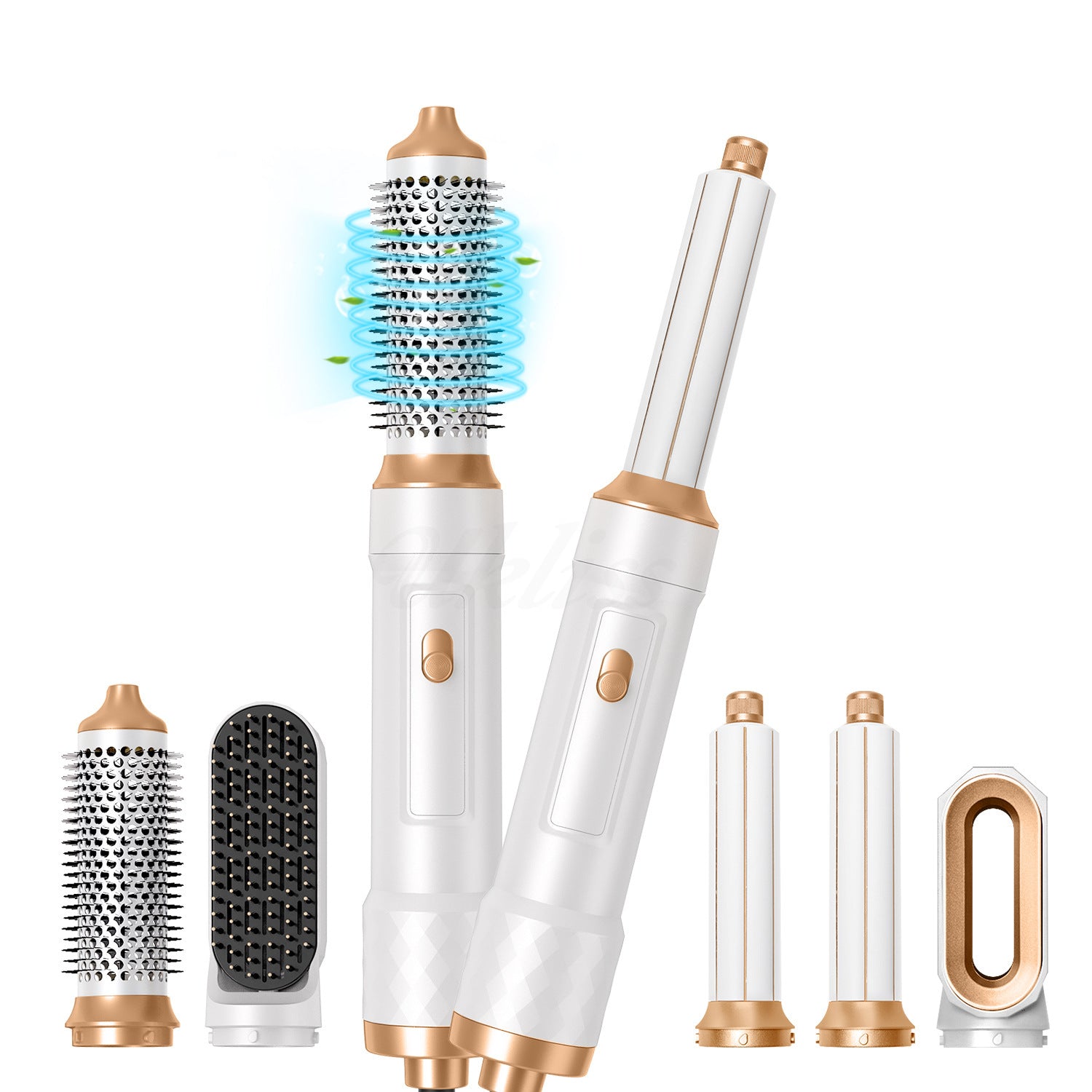 Five-in-one Hot Air Comb Multi-function Anion Blowing Combs Automatic Curler Straight Comb Hair Dryer