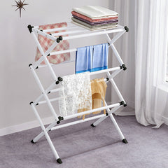 3 Tier Clothes Airer Dryer Metal Laundry Horse Drying Rack Indoor Outdoor Patio