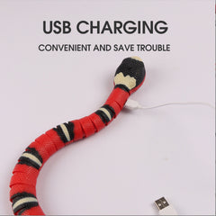 Smart Sensing Snake Cat Toys Electric Interactive Toys For Cats USB Charging Cat Accessories For Pet Dogs Game Play Toy