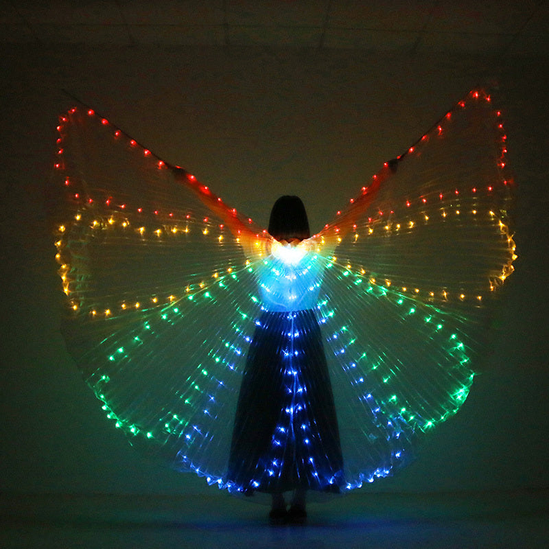 LED Belly Dance Glowing Five-color Dance Wings Color