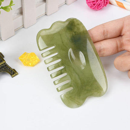 Handmade Natural Resin Face Point Guasha Massage Tool SPA Therapy Green Guasha Massage Sticks