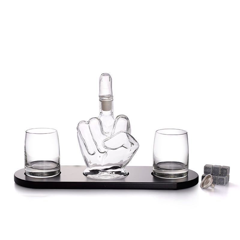 Craft Glass Wine Bottle Set