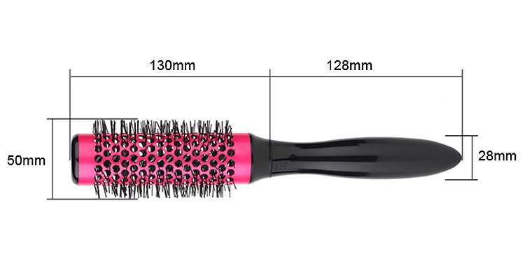 High Temperature Resistant Ceramic Iron Round Comb Beauty Hair Makeup Tool 50mm