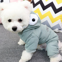 Four legged pet plush cat clothing