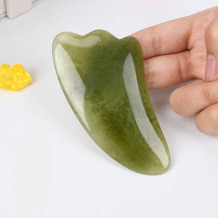 Handmade Natural Resin Face Point Guasha Massage Tool SPA Therapy Green Guasha Massage Sticks