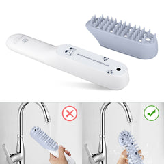 Pet Silicone Massage Brush Deodorant Sterilization Comb Handle Dog Grooming Shaving Massage Cleaning Comb Fur Remove Brush