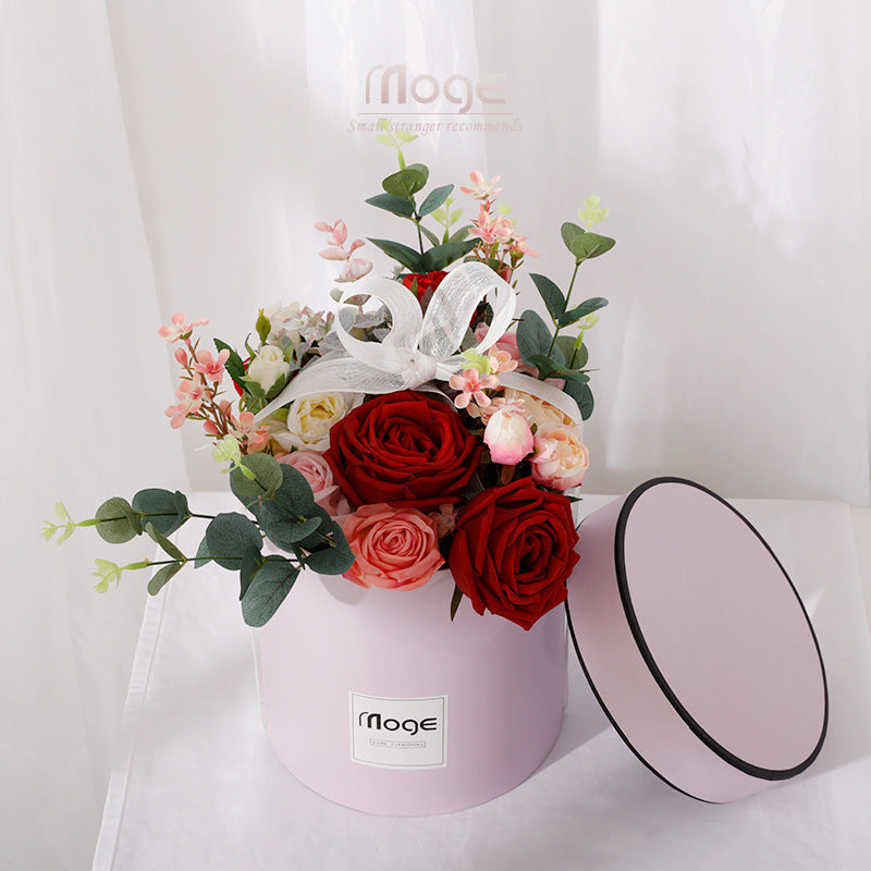 Rose set simulation display flower