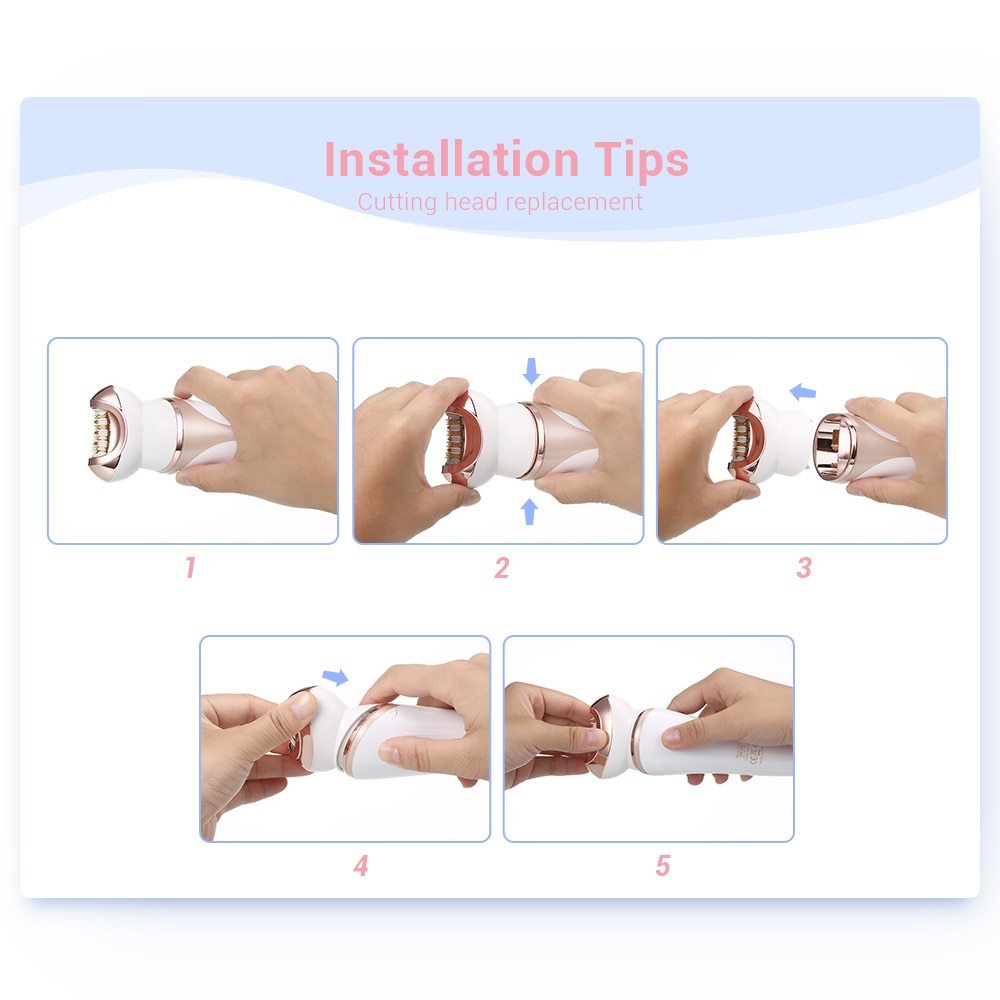 4-in-1 Ms. Rechargeable Electric Shaver Epilator Shaving Machine Multi-function Epilator Lady Hair Removal Massager Set