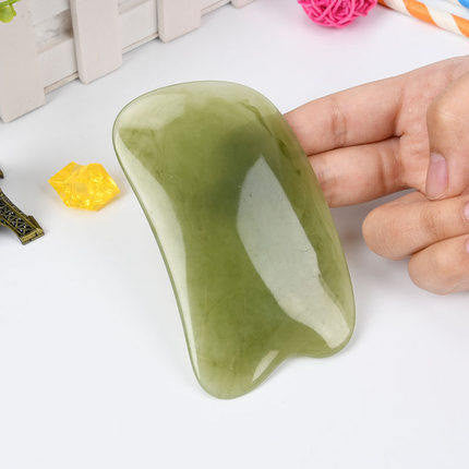 Handmade Natural Resin Face Point Guasha Massage Tool SPA Therapy Green Guasha Massage Sticks